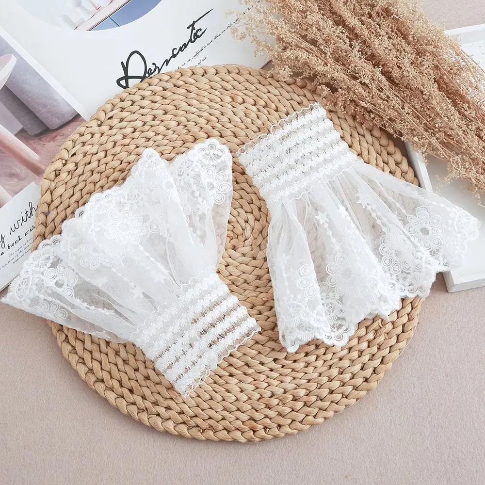 1 пара съемных манжет кружево цветок сетка накладные расклешенные рукава двухслойные плиссированные присборенные ложные манжеты свитер блузка согревающие запястья One Size
1 пара съемных манжет кружево цветок сетка накладные расклешенные рукава двухслойные плиссированные присборенные ложные манжеты свитер блузка согревающие запястья One Size