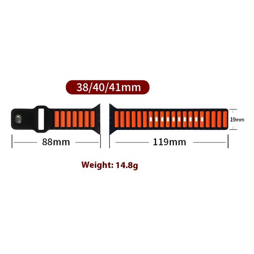 Dual Color Silicone Strap for Apple Watch Series 10 42mm/9 8 7 41mm/SE (2023) SE (2022) SE 6 5 4 40mm/3 2 1 38mm Orange+Grey
Dual Color Silicone Strap for Apple Watch Series 10 42mm/9 8 7 41mm/SE (2023) SE (2022) SE 6 5 4 40mm/3 2 1 38mm Orange+Grey