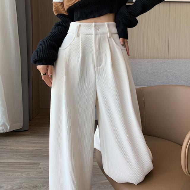 Narrow Wide-leg Pants for Women In Autumn and Winter New Retro High-waisted Slim Striped Straight-leg Pants Drape 2XL
Narrow Wide-leg Pants for Women In Autumn and Winter New Retro High-waisted Slim Striped Straight-leg Pants Drape 2XL