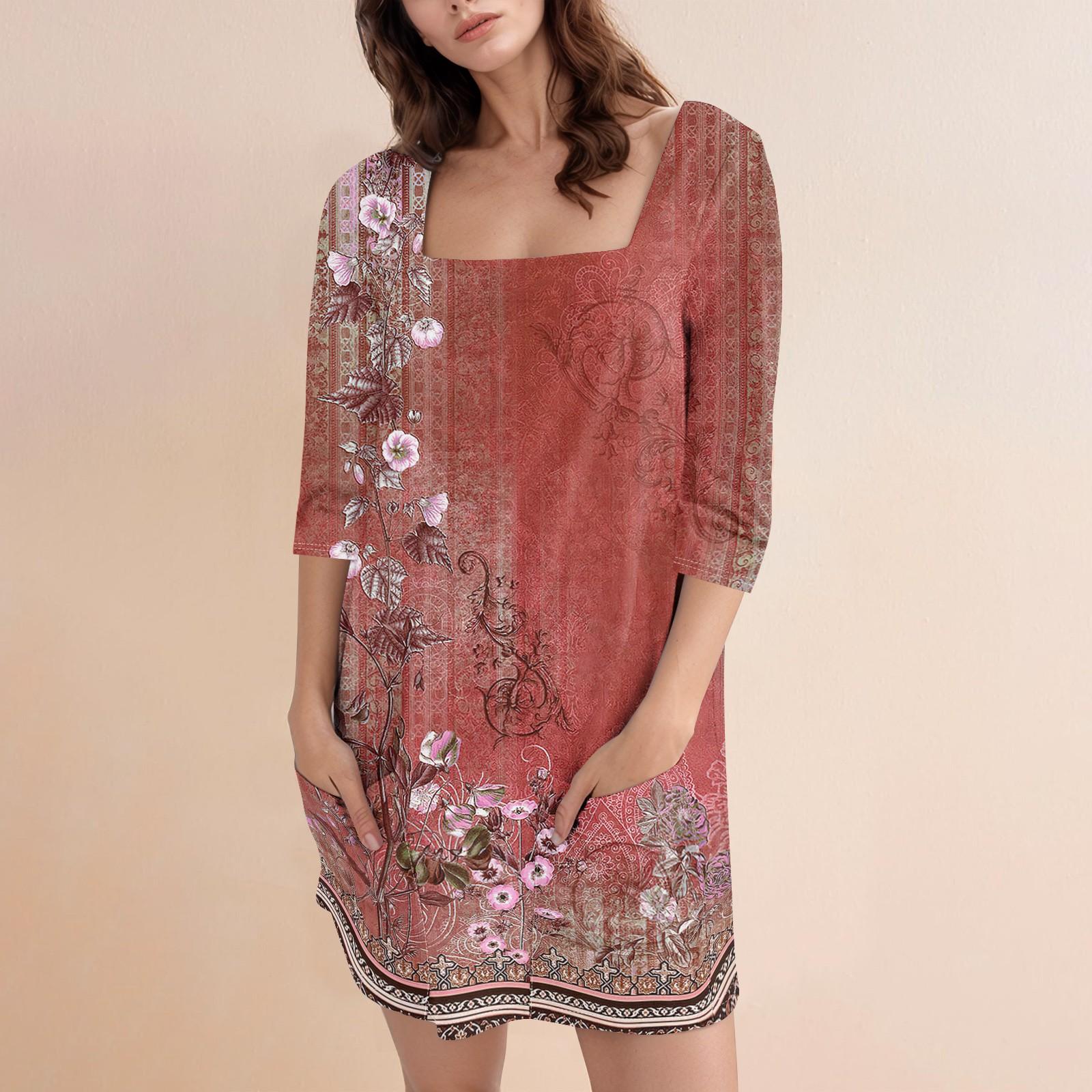 Женское модное повседневное короткое платье с квадратным вырезом и рукавом 3/4 XL арбуз красный
Женское модное повседневное короткое платье с квадратным вырезом и рукавом 3/4 XL арбуз красный