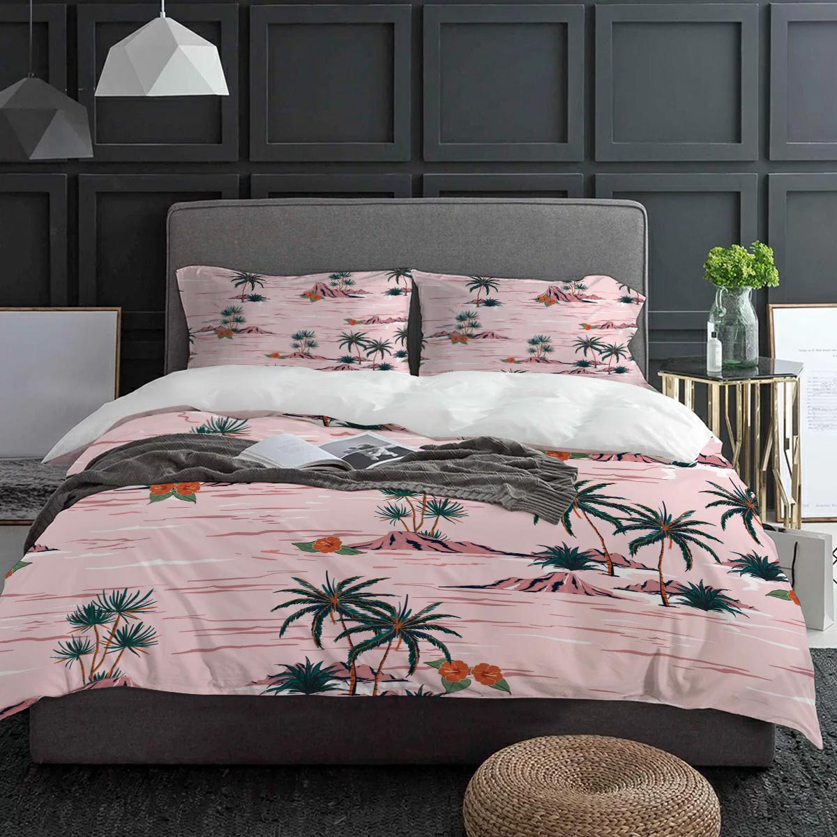 Plant Pink Palm Tree Beach Summer Flowers Bedding Set 3pcs Duvet Cover Pillowcase Quilt Cover Double Bed Set Home Textile EU single(135x200cm)
Plant Pink Palm Tree Beach Summer Flowers Bedding Set 3pcs Duvet Cover Pillowcase Quilt Cover Double Bed Set Home Textile EU single(135x200cm)