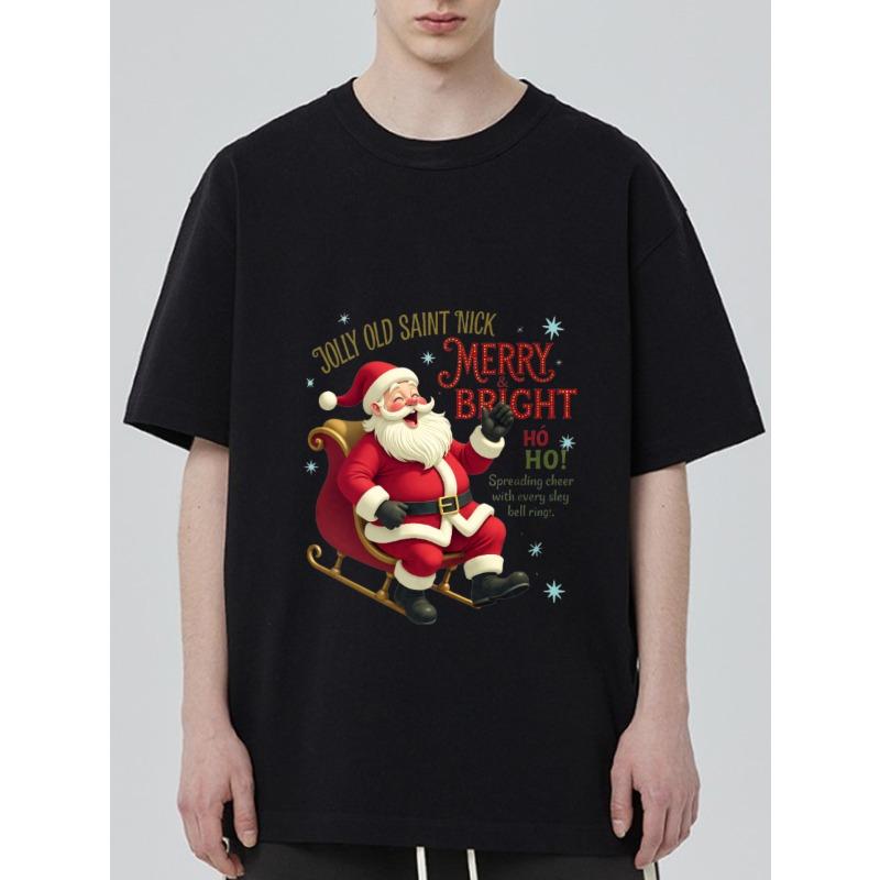 Рождественская футболка черная с принтом Санта-Клауса на санях и текстом Merry Bright для праздничного сезона XXXXL чёрный
Рождественская футболка черная с принтом Санта-Клауса на санях и текстом Merry Bright для праздничного сезона XXXXL чёрный