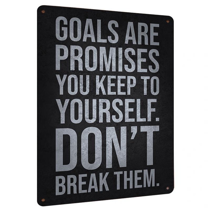 Inspirational Metal Wall Art Goals Are Promises Quote Decor for Home Office Study Room Motivational Tin Sign Decoration 7.9x11.8In(20x30cm)
Inspirational Metal Wall Art Goals Are Promises Quote Decor for Home Office Study Room Motivational Tin Sign Decoration 7.9x11.8In(20x30cm)