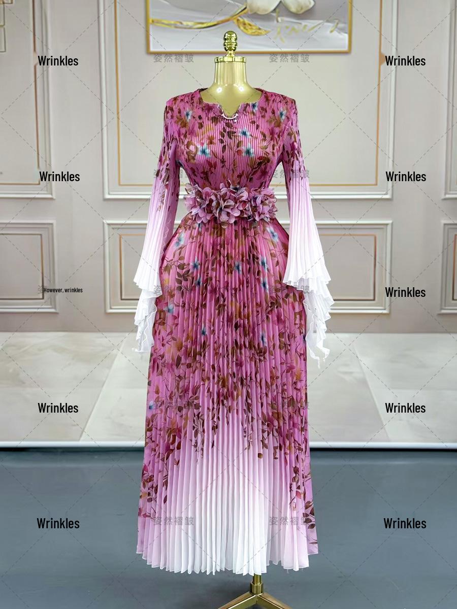 Women s Elegant Mesh Print Long Sleeve Pleated Dress with Cinched Waist One Size рожевий червоний колір
Women s Elegant Mesh Print Long Sleeve Pleated Dress with Cinched Waist One Size рожевий червоний колір