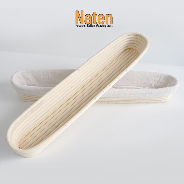 Woven Baguette Fermentation Basket for French Bread Baking 54.5×11.5×7.5cm with Cloth Cover
Woven Baguette Fermentation Basket for French Bread Baking 54.5×11.5×7.5cm with Cloth Cover