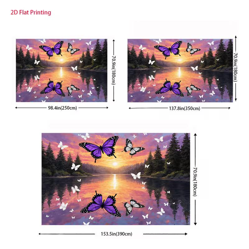 2D Forest Lake Sunset Backdrop Purple Butterfly Nature Landscape Photography Background for Events 47.2x31.5inch/120*80cm
2D Forest Lake Sunset Backdrop Purple Butterfly Nature Landscape Photography Background for Events 47.2x31.5inch/120*80cm
