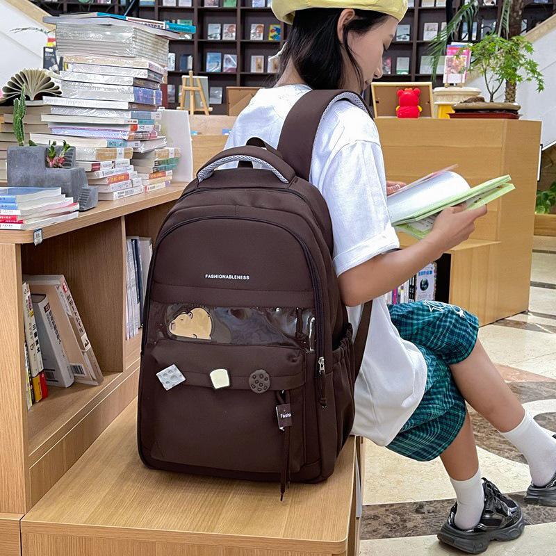 Студенческий школьный рюкзак большой вместимости женский милый кампусный рюкзак высокой ценности универсальный повседневный мультяшный рюкзак темно-коричневого
Студенческий школьный рюкзак большой вместимости женский милый кампусный рюкзак высокой ценности универсальный повседневный мультяшный рюкзак темно-коричневого