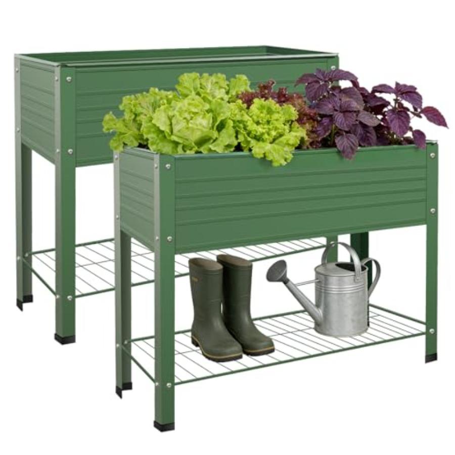 2-Pack Raised Garden Beds - Galvanized Steel Planter Boxes 400 lb Ccity 5 Drainage Holes 2 Flow Channels Elevated Garden Bed wi United States
2-Pack Raised Garden Beds - Galvanized Steel Planter Boxes 400 lb Ccity 5 Drainage Holes 2 Flow Channels Elevated Garden Bed wi United States