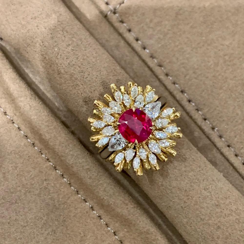 Vintage French Inspired Red Ruby Open Ring Italian Luxury Diamond Firework Stackable Rings for Women Jewelry adjustable
Vintage French Inspired Red Ruby Open Ring Italian Luxury Diamond Firework Stackable Rings for Women Jewelry adjustable
