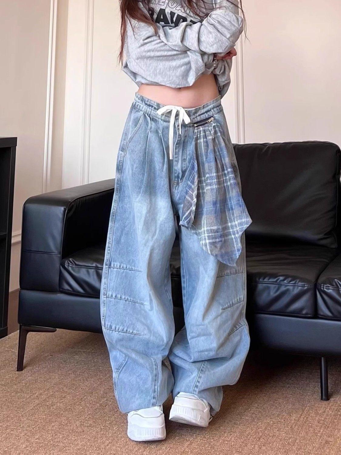 Жіночі мішкуваті джинси великого розміру Y2k Harajuku Oversize Denim Trousers Японський стиль 2000-х Вінтажні вільні джинсові штани XXXXL синій
Жіночі мішкуваті джинси великого розміру Y2k Harajuku Oversize Denim Trousers Японський стиль 2000-х Вінтажні вільні джинсові штани XXXXL синій