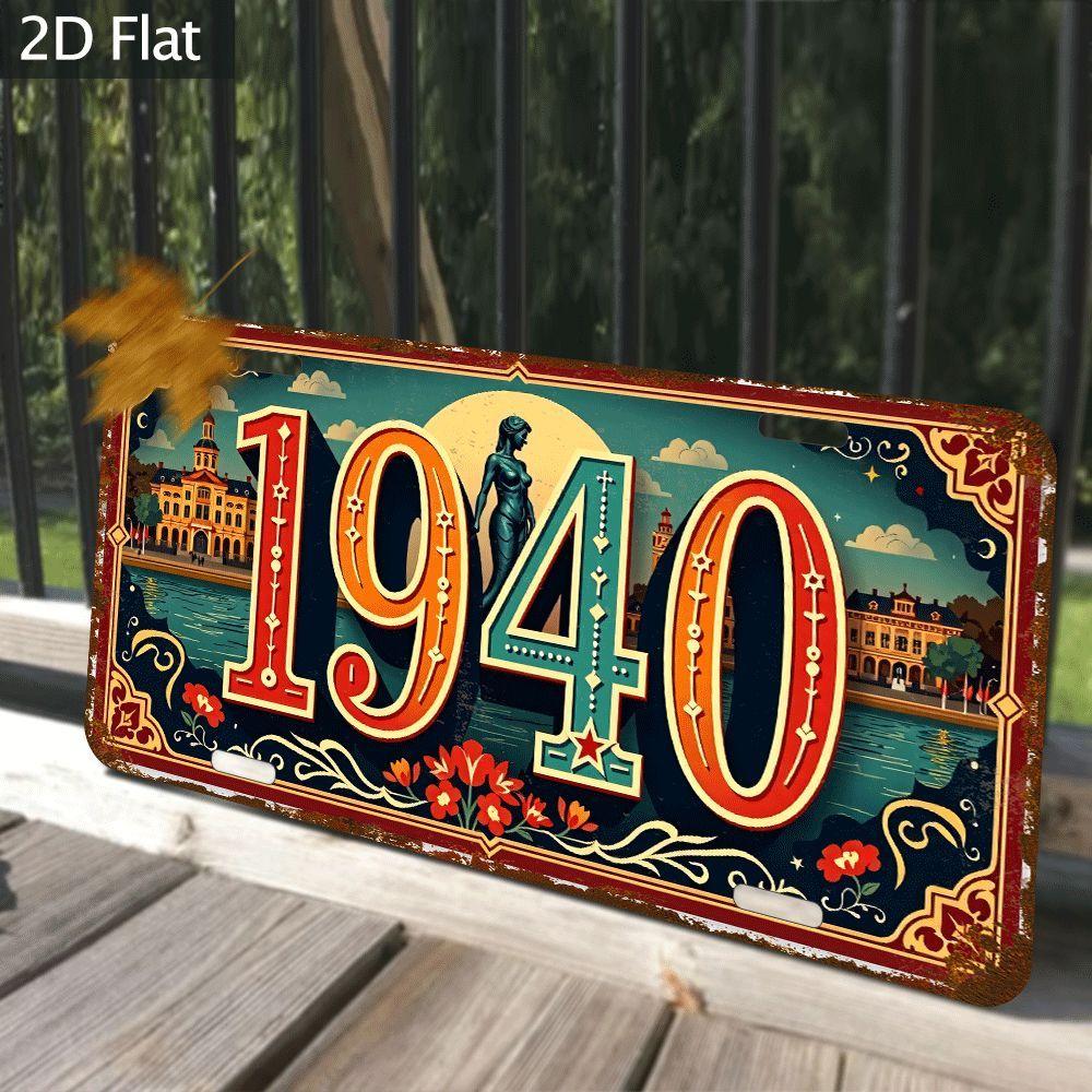 Vintage Colorful Ornate Number D Flat Printing Retro License Plate Style Metal Tin Sign European Riverside Statue Themed 15x30cm(5.9x7.8inch)
Vintage Colorful Ornate Number D Flat Printing Retro License Plate Style Metal Tin Sign European Riverside Statue Themed 15x30cm(5.9x7.8inch)