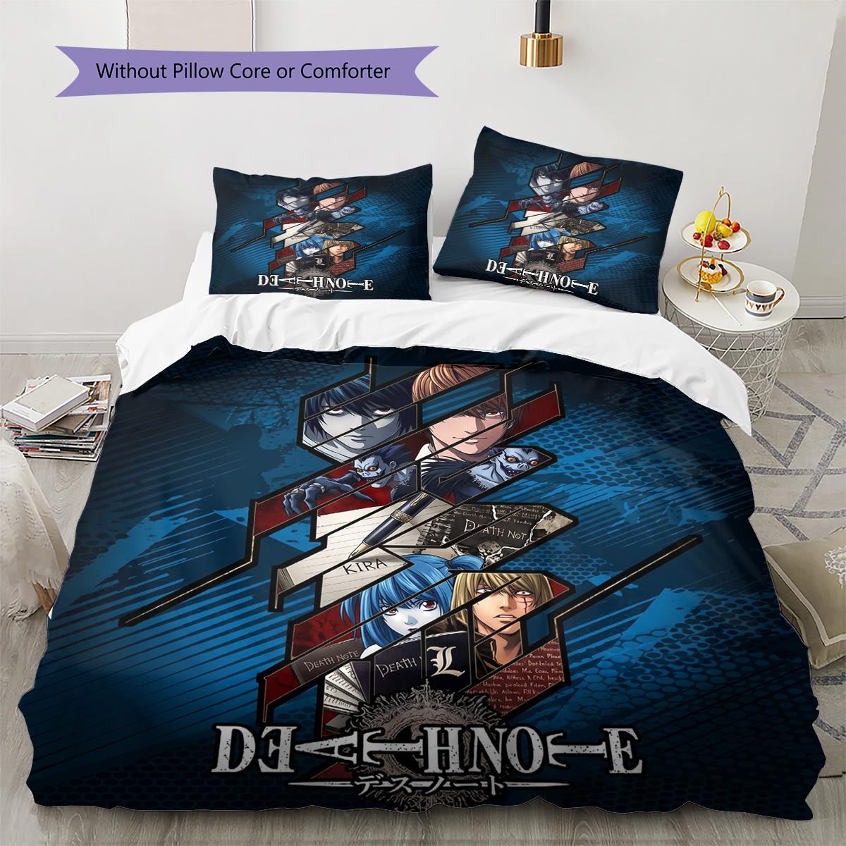 Death Note Pattern Bedding Quilt Set Quilt Cover Pillowcase Home Decoration Birthday Gift (1 * duvet cover + 2 * pillowcase, without core) 135x200cm
Death Note Pattern Bedding Quilt Set Quilt Cover Pillowcase Home Decoration Birthday Gift (1 * duvet cover + 2 * pillowcase, without core) 135x200cm