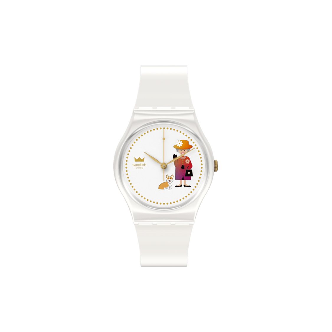 Swatch Quartz Movement 70th Anniversary Commemorative Watch Women watches White GZ711 White Dial
Swatch Quartz Movement 70th Anniversary Commemorative Watch Women watches White GZ711 White Dial