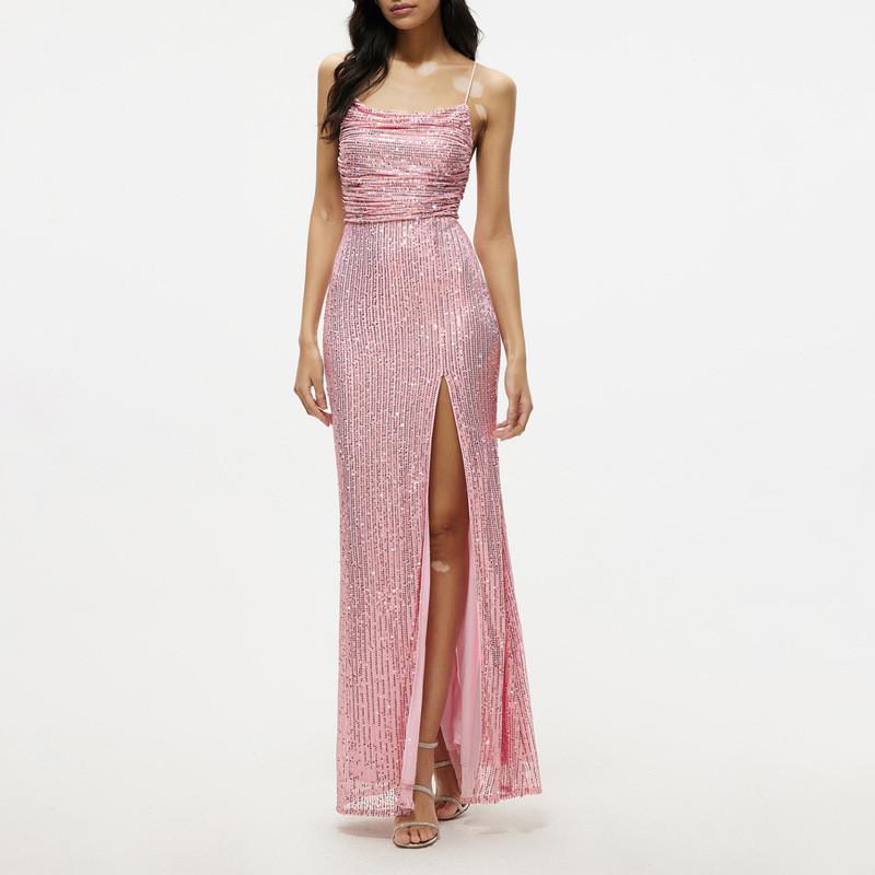 Women Elegant Sequins Strappy Sling Slip Suspender Pleat Sleeveless Maxi Long Dress Bride Bridesmaids Wedding Party Gowns
Women Elegant Sequins Strappy Sling Slip Suspender Pleat Sleeveless Maxi Long Dress Bride Bridesmaids Wedding Party Gowns