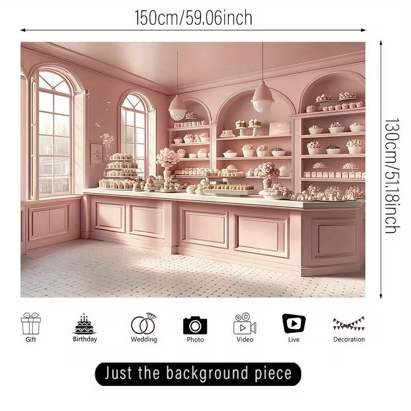 2D Dreamy Pink Bakery Shop Backdrop Aesthetic Dessert Party Background 47.2x31.5inch/120*80cm
2D Dreamy Pink Bakery Shop Backdrop Aesthetic Dessert Party Background 47.2x31.5inch/120*80cm