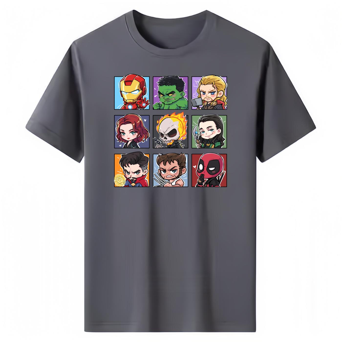 Adult and Children QVersion Marvel Heroes Big Gathering Super Cute Cartoon Cotton Printed Sports and Daily Wear TShirts S
Adult and Children QVersion Marvel Heroes Big Gathering Super Cute Cartoon Cotton Printed Sports and Daily Wear TShirts S
