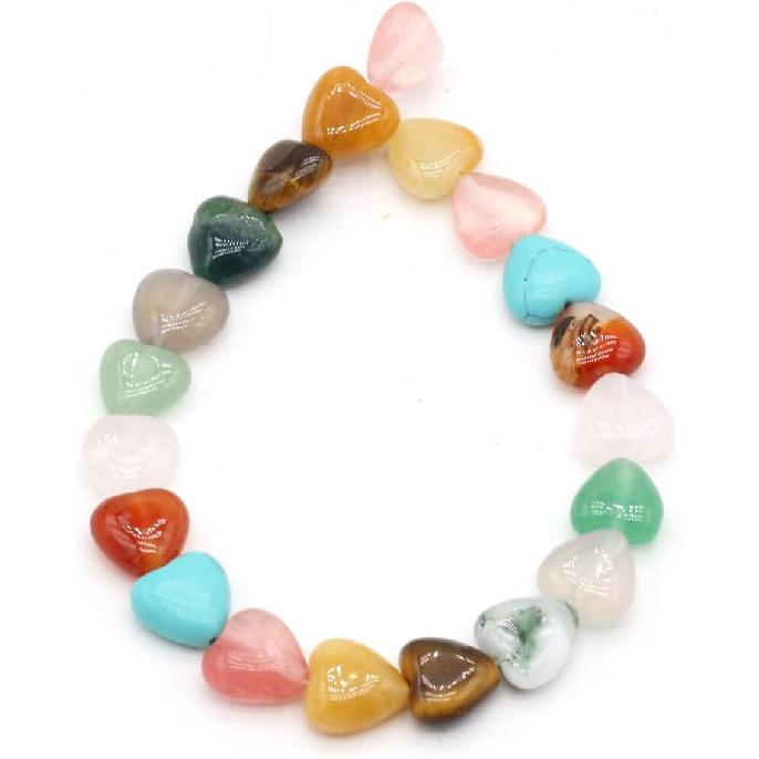 Natural Stone Beads Polished Heart Shape Mixed Crystal Agate Stone Charms for Jewelry Making Necklace Bracelet 2 Strands аметист
Natural Stone Beads Polished Heart Shape Mixed Crystal Agate Stone Charms for Jewelry Making Necklace Bracelet 2 Strands аметист