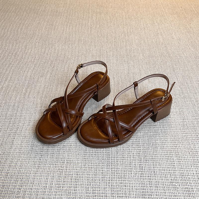 Spot soft sole not tired feet thin strap sandals women s summer new wear thick middle heel Roman sandals Xiaohongshu explosion 40 коричневый
Spot soft sole not tired feet thin strap sandals women s summer new wear thick middle heel Roman sandals Xiaohongshu explosion 40 коричневый