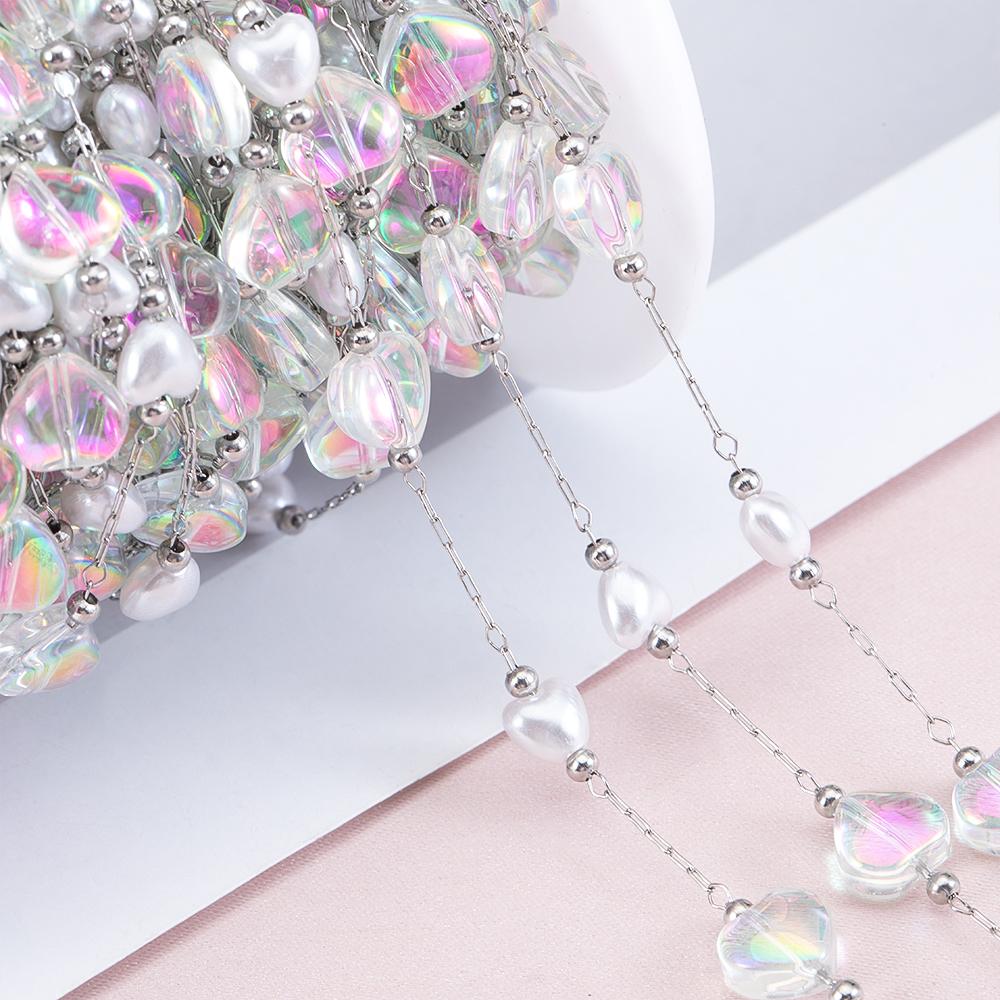 No Fade 1Meter Stainless Steel Crystal Love Heart Beaded Gold Color Y2K Chains for DIY Necklaces Bracelet Jewelry Making DIY 1meter
No Fade 1Meter Stainless Steel Crystal Love Heart Beaded Gold Color Y2K Chains for DIY Necklaces Bracelet Jewelry Making DIY 1meter
