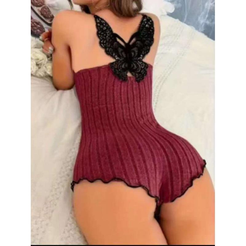 Hot-selling women s summer fashion butterfly beauty back pajamas loungewear European and American style lace splicing casual one-piece XL бордовий
Hot-selling women s summer fashion butterfly beauty back pajamas loungewear European and American style lace splicing casual one-piece XL бордовий
