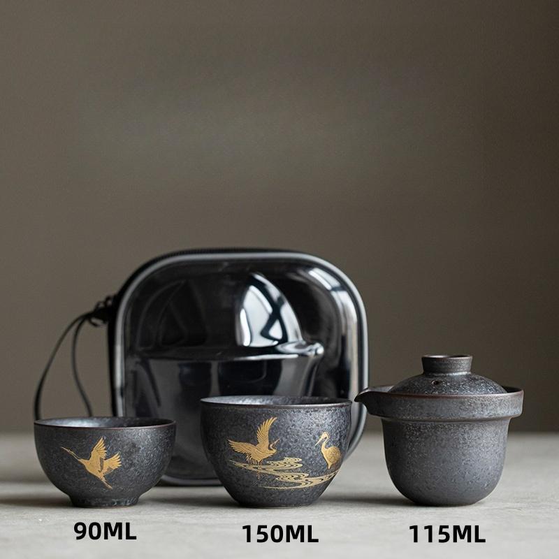 Crane Teapot and Tea Cup Set Kit Household Tea Making Travel Tea Set Outdoor Portable Bag Chinese Tea Set Supplies 1 Bowl 2 Cup Four-piece Set
Crane Teapot and Tea Cup Set Kit Household Tea Making Travel Tea Set Outdoor Portable Bag Chinese Tea Set Supplies 1 Bowl 2 Cup Four-piece Set