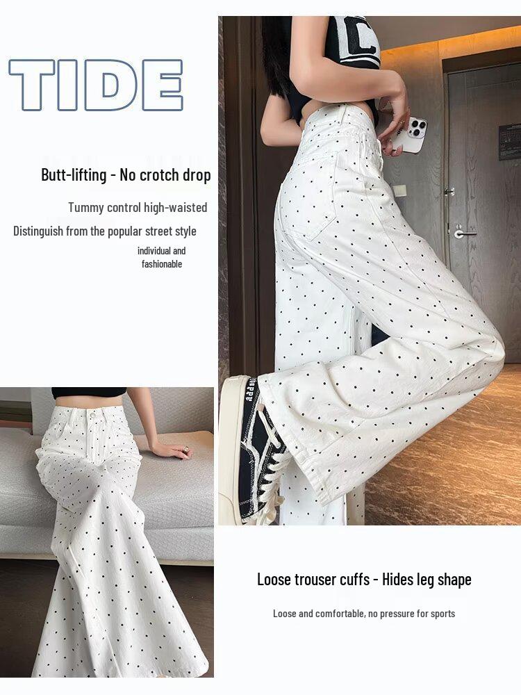 Women s High-Waisted White Polka Dot Wide-Leg Jeans - Summer 2025 Collection, Thin Fabric, Floor-Length Straight Leg Design XS белый
Women s High-Waisted White Polka Dot Wide-Leg Jeans - Summer 2025 Collection, Thin Fabric, Floor-Length Straight Leg Design XS белый