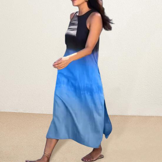Yousheng Summer Women Dress Gradient Colorblock Sleeveless O Neck Loose Mid-calf Length Dating Party Vacation Beach Midi Dress
Yousheng Summer Women Dress Gradient Colorblock Sleeveless O Neck Loose Mid-calf Length Dating Party Vacation Beach Midi Dress