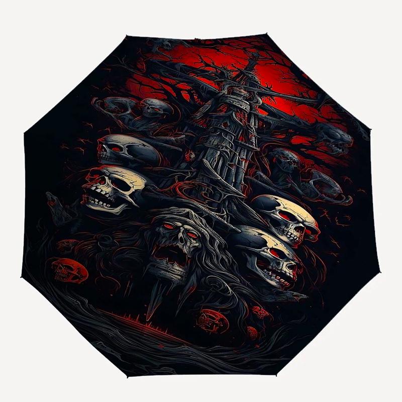 1pc Skulls TowerOpen/Close Umbrella-Windproof, Compact Travel Umbrella, Sturdy 8-Rib Shaft1153
1pc Skulls TowerOpen/Close Umbrella-Windproof, Compact Travel Umbrella, Sturdy 8-Rib Shaft1153