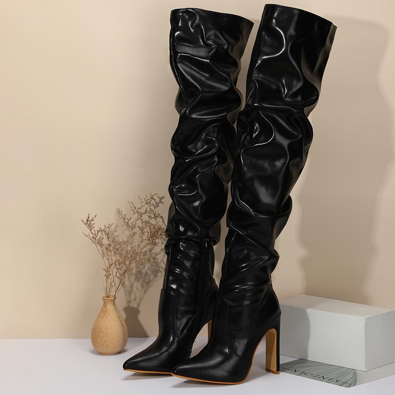 Women Pointed Toe Side Zipper High Heel Boots Stylish Over The Knee Long Boots for Daily Office Nightclub Party Banquet Catwalk 42 чорний
Women Pointed Toe Side Zipper High Heel Boots Stylish Over The Knee Long Boots for Daily Office Nightclub Party Banquet Catwalk 42 чорний