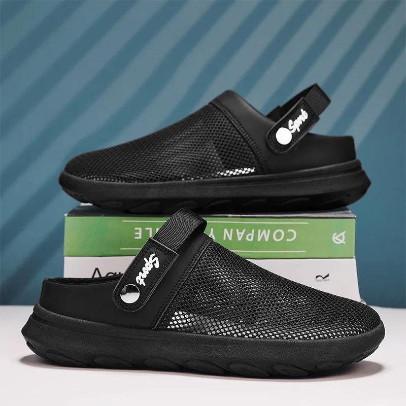 Summer Men Shoes Cool Sandals Air Mesh Sport Style Casual Slides Outdoor Slip-on Beach Shoes 45 чорний
Summer Men Shoes Cool Sandals Air Mesh Sport Style Casual Slides Outdoor Slip-on Beach Shoes 45 чорний