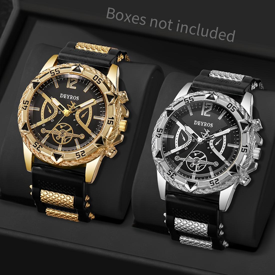 2pcs/set Gift Watch Temperament Casual Sports Style Round Dial Silicone Strap Handsome Trend Business Quartz Watch Set No
2pcs/set Gift Watch Temperament Casual Sports Style Round Dial Silicone Strap Handsome Trend Business Quartz Watch Set No