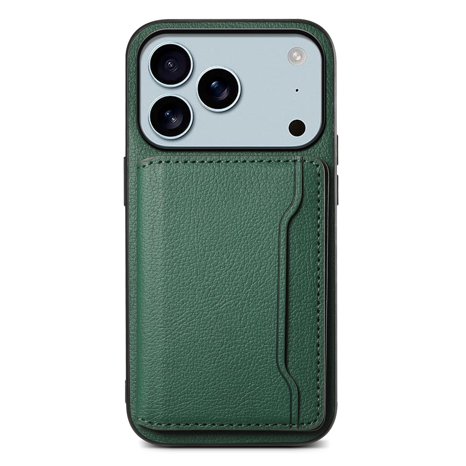 For iPhone 17 Pro Max Case with Card Slots Kickstand Calf Texture Leather Phone Back Cover Green
For iPhone 17 Pro Max Case with Card Slots Kickstand Calf Texture Leather Phone Back Cover Green