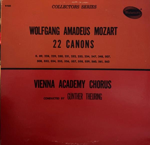 LP Record VIENNA ACADEMY CHORUS, GUNTHER THEU - Wolfgang Amadeus Mozart, 22 Canons W9623 WESTMINSTER US Classical Used
LP Record VIENNA ACADEMY CHORUS, GUNTHER THEU - Wolfgang Amadeus Mozart, 22 Canons W9623 WESTMINSTER US Classical Used