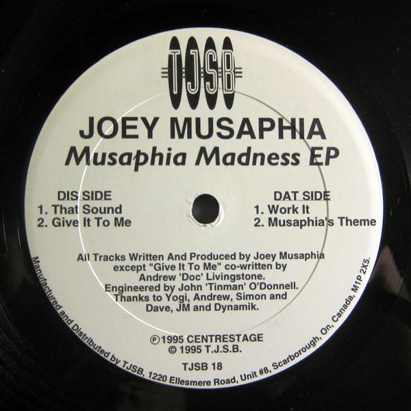 12-дюймовая пластинка JOEY MUSAPHIA Musaphia Madness EP TJSB18 T.J.S.B. 1995 Канада Танцевальная Электроника Б/у
12-дюймовая пластинка JOEY MUSAPHIA Musaphia Madness EP TJSB18 T.J.S.B. 1995 Канада Танцевальная Электроника Б/у