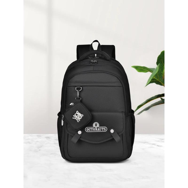 Школьный рюкзак, подходящий для учеников младших классов средней школы, учениц старших классов, специальный рюкзак с высоким дизайном, рюкзак для кампуса чёрный