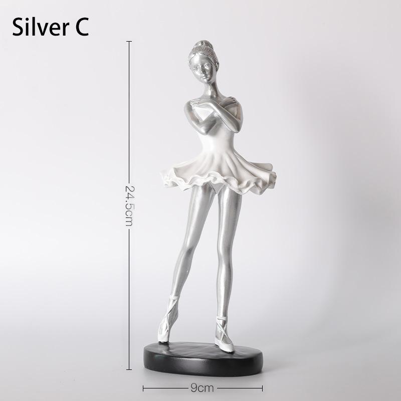 Ballet Girl Ornament Resin Handicraft Affordable Luxury Golden Silvery Desktop Living Room Ornament Modern Creativity For Gift
Ballet Girl Ornament Resin Handicraft Affordable Luxury Golden Silvery Desktop Living Room Ornament Modern Creativity For Gift