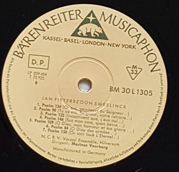 LP Record JAN PIETERSZOON SWEELINCK N.C.R.V Cantiones Sacrae Psalmen L1305 BrenreiterMus Germany Classical Used
LP Record JAN PIETERSZOON SWEELINCK N.C.R.V Cantiones Sacrae Psalmen L1305 BrenreiterMus Germany Classical Used