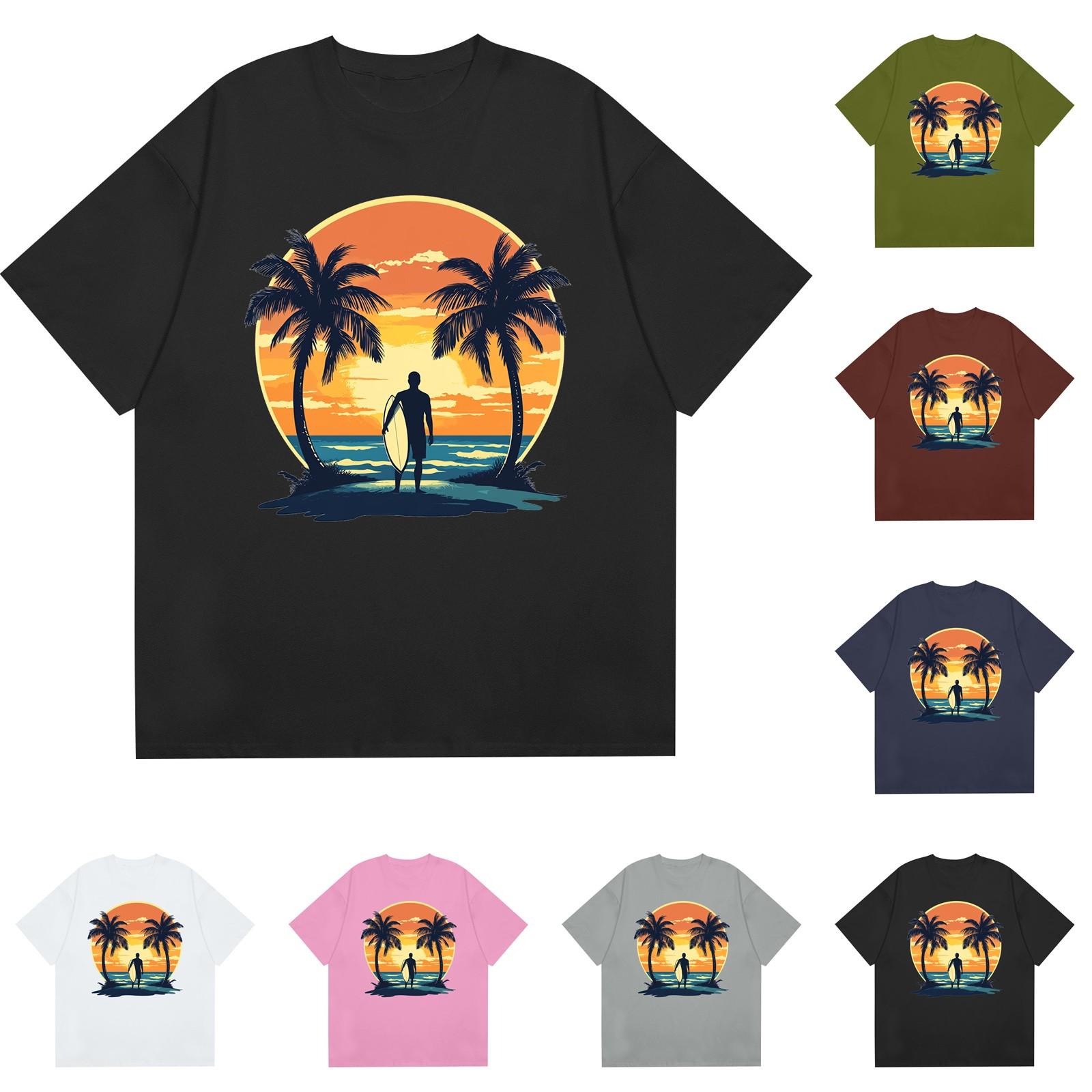 Men s Round Neck Casual Hawaiian Beach Printed Short Sleeve T-shirt Top S рожевий
Men s Round Neck Casual Hawaiian Beach Printed Short Sleeve T-shirt Top S рожевий