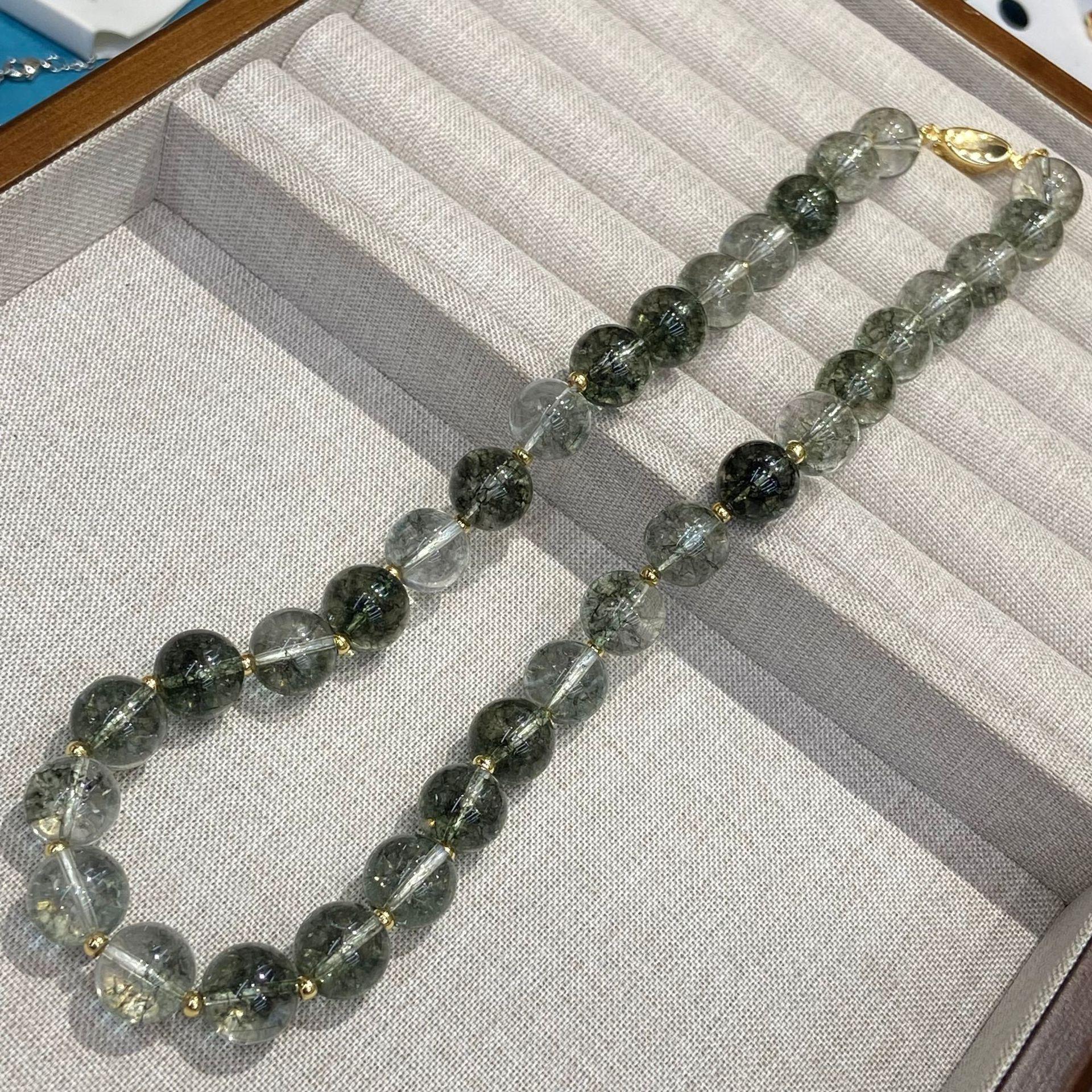 Natural Stone Crystal Green Ghost Beaded 12Mm Round Beads Handmade Bracelet Diy Necklace Niche Design Gentle Temperament
Natural Stone Crystal Green Ghost Beaded 12Mm Round Beads Handmade Bracelet Diy Necklace Niche Design Gentle Temperament