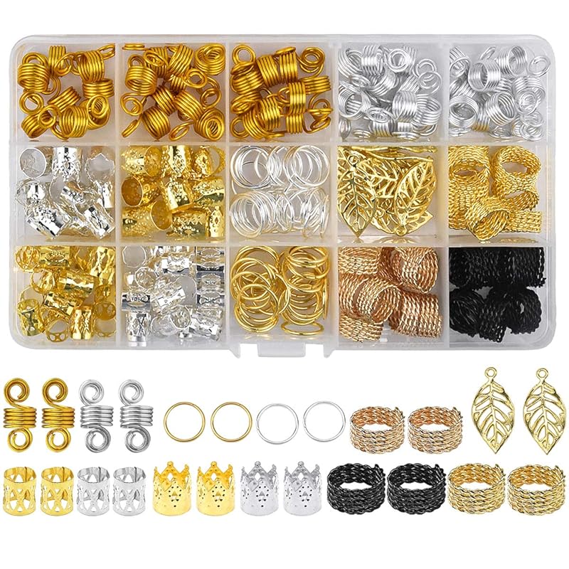200 pieces dreadlock accessories Loc hair jewelry for braids metal gold and silver hair charm for women hair beads ring cuffs decoration hair
200 pieces dreadlock accessories Loc hair jewelry for braids metal gold and silver hair charm for women hair beads ring cuffs decoration hair