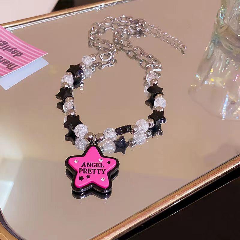 Japanese And Korean Tide Five-Pointed Star Beaded Necklace Female Personality Versatile Fashion Temperament Sweet Cool Girl Collarbone Chain
Japanese And Korean Tide Five-Pointed Star Beaded Necklace Female Personality Versatile Fashion Temperament Sweet Cool Girl Collarbone Chain