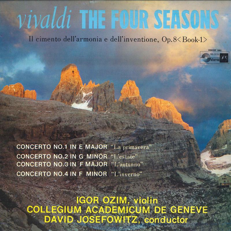 LP Record IGOR OZIM,COLLEGIUM ACADEMICUM DE G - Vivaldi The Four Seasons Il Cimento SMS26761 CONCERT HALL Japan Classical Used
LP Record IGOR OZIM,COLLEGIUM ACADEMICUM DE G - Vivaldi The Four Seasons Il Cimento SMS26761 CONCERT HALL Japan Classical Used