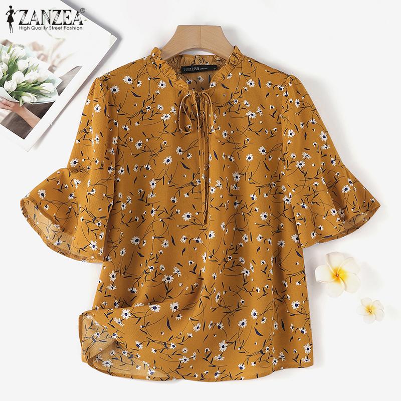ZANZEA Женская повседневная летняя блузка с v-образным вырезом и цветочным принтом до половины рукава
ZANZEA Женская повседневная летняя блузка с v-образным вырезом и цветочным принтом до половины рукава
