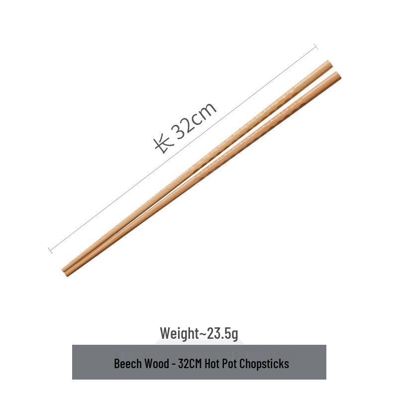 Beech Wood Non-Slip Chopsticks for Hot Pot & Noodle Serving
Beech Wood Non-Slip Chopsticks for Hot Pot & Noodle Serving