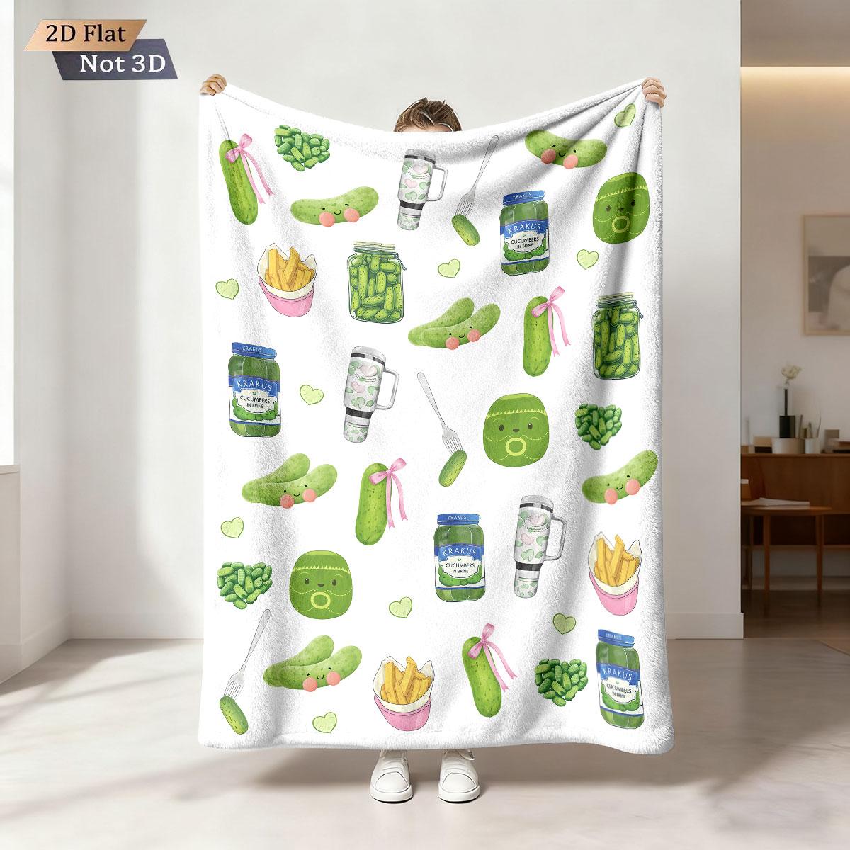 1pc Cute Cartoon Cucumber Printed Flannel Blanket Multiple Sizes Soft Comfortable Leisure Machine Washable 75x100cm (30x40inch)
1pc Cute Cartoon Cucumber Printed Flannel Blanket Multiple Sizes Soft Comfortable Leisure Machine Washable 75x100cm (30x40inch)
