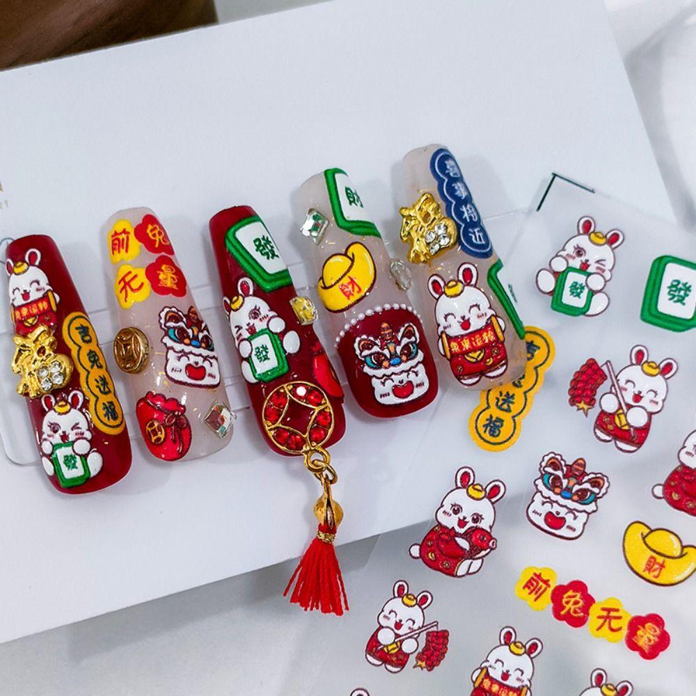 Nail Art Decorations Chinese New Year Nail Stickers Rabbit Nail Decals FU Character Nail Stickers D1
Nail Art Decorations Chinese New Year Nail Stickers Rabbit Nail Decals FU Character Nail Stickers D1