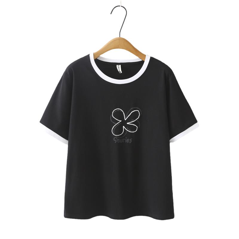 Plus Size Women s Cotton Short Sleeve T-Shirt - Summer 2025 Style, Loose Fit, Slimming Print, Color Block, Trendy Top 3XL чорний
Plus Size Women s Cotton Short Sleeve T-Shirt - Summer 2025 Style, Loose Fit, Slimming Print, Color Block, Trendy Top 3XL чорний