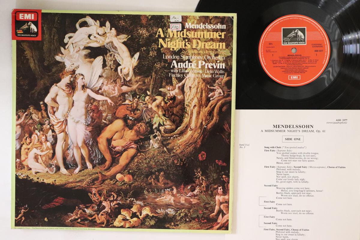 LP Record LONDON SYMPHONY ORCHESTRA ANDRE PR Mendelssohn A Midsummer Nights Dre ASD3377 HIS MASTERS V 1977 UK Classical Used
LP Record LONDON SYMPHONY ORCHESTRA ANDRE PR Mendelssohn A Midsummer Nights Dre ASD3377 HIS MASTERS V 1977 UK Classical Used