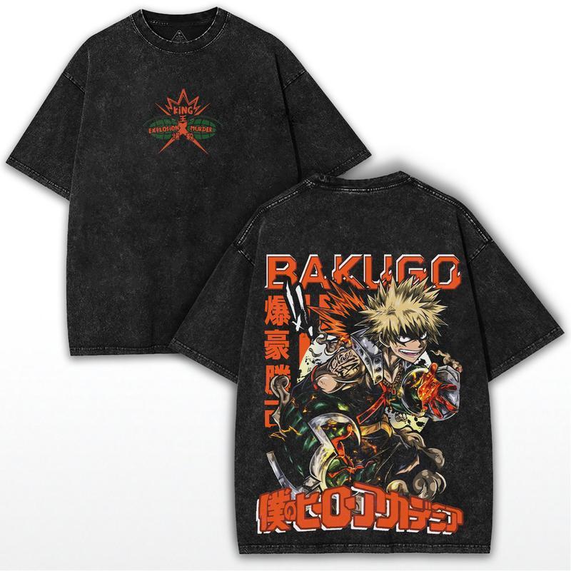 Japan Anime My Hero Academia Katsuki Bakugo Graphic T Shirt Washed T-shirt Men Women Clothes Oversized Cotton Short Sleeve Tee S
Japan Anime My Hero Academia Katsuki Bakugo Graphic T Shirt Washed T-shirt Men Women Clothes Oversized Cotton Short Sleeve Tee S