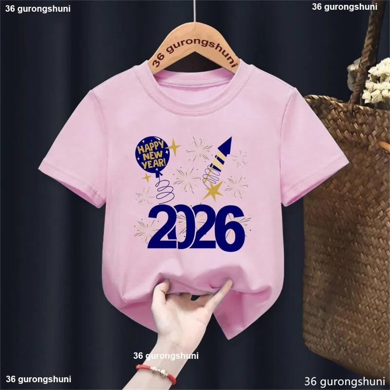 Happy New Year 2026 Print Child T-Shirt Boys Girls Outfits Clothes Winter Holiday New Year Party Kids T Shirt Short Sleeve Tops 110
Happy New Year 2026 Print Child T-Shirt Boys Girls Outfits Clothes Winter Holiday New Year Party Kids T Shirt Short Sleeve Tops 110